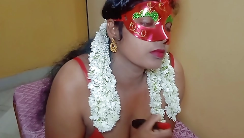 A sexy brunette ebony MILF with big tits and a big ass