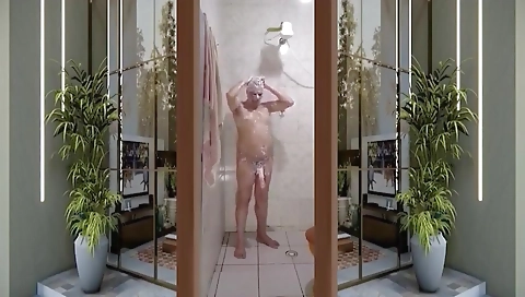 Ebony and black couple have facial in the same hole