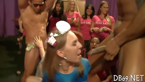 Two beautiful ebony and blonde deepthroated and fucked