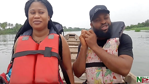 Blonde 18+ ebony with big tits and a booty fucked outdoors