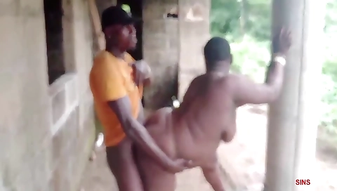 Natural big booty ebony milf in a huge ass with big tits