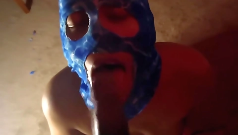 Amateur ebony girl is sucking on her boyfriend's cock