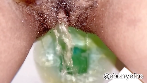 Hot amateur brunette pissing pussy on a hot video