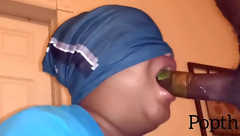 Hot blonde with a huge black cock has sex with her teen