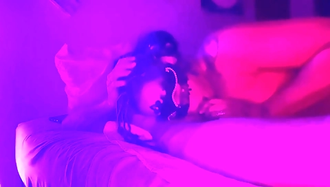 Busty brunette fucks her black man and gets creampied