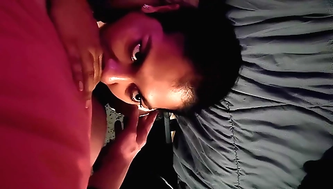 Ebony pornstar giving a great blowjob with a big dick