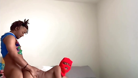 Ebony teen 18+ has a huge dick for her 18+ stepdad