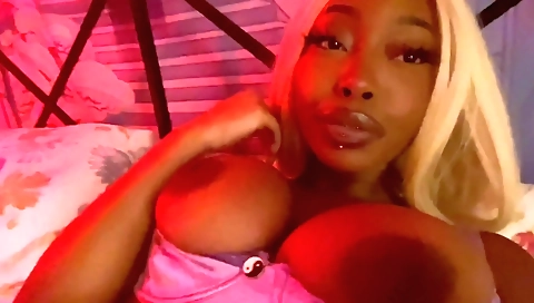 Sexy ebony teen seduced and rides her sex toy in solo movie
