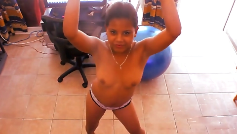 Ebony teen with big boobs gives a blowjob and rides on dick