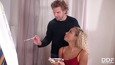 Tattooed black beauty having an affair with her partner