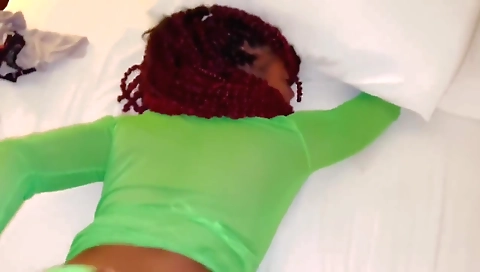 Ebony beauty in the woods gets fucked by muscular man