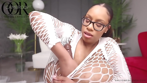 Ebony milf with a sexy ass masturbates with a dildo