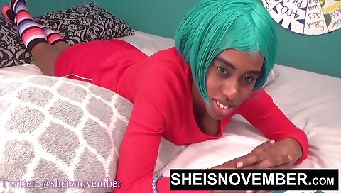 Ebony stepfather fucks my tight pussy and sticks his dick in it