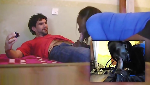 African hottie 18+ gets fucked by a tourist in the bathroom