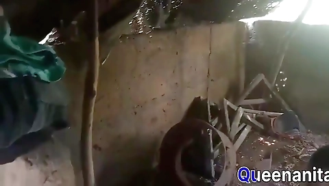 Ebony chick fucked in the kitchen by a big black cock