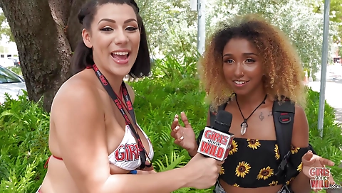 Busty ebony girl with a big booty masturbates on webcam