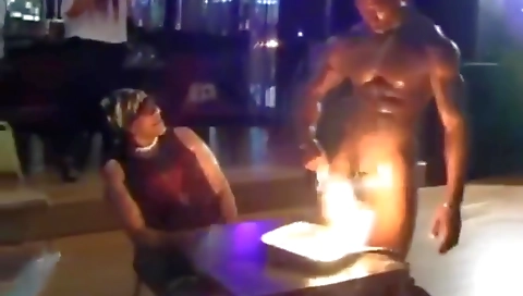 A black dude gets a kinky brunette fucked in a public space