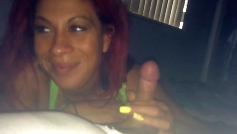 Ebony wife's mouth filled with oil and deepthroat sex tape